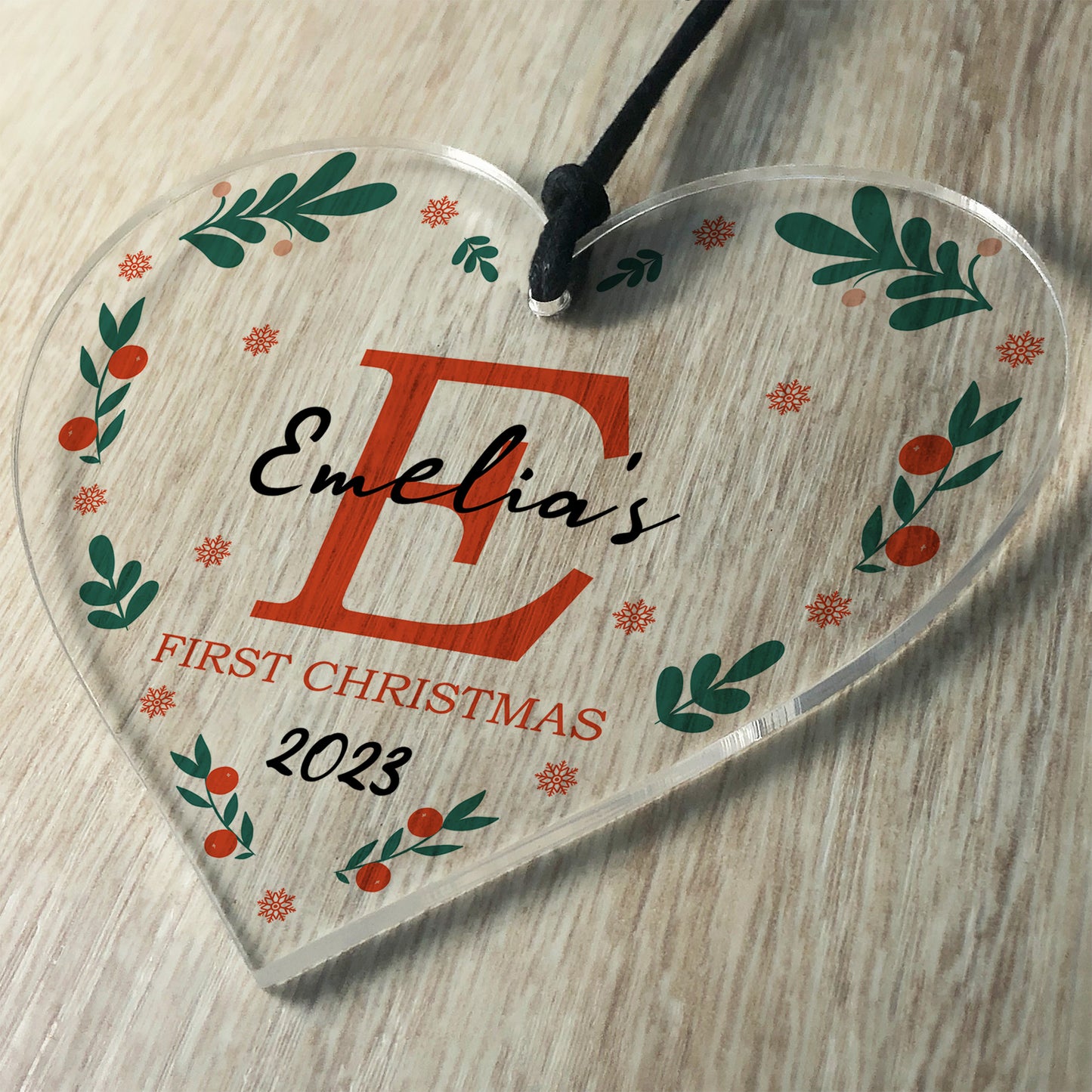 First Christmas Decoration Personalised Hanging Tree Decoration