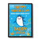 Baby Cartoon Shark Framed Print Cute Fathers Day Gift For Dad