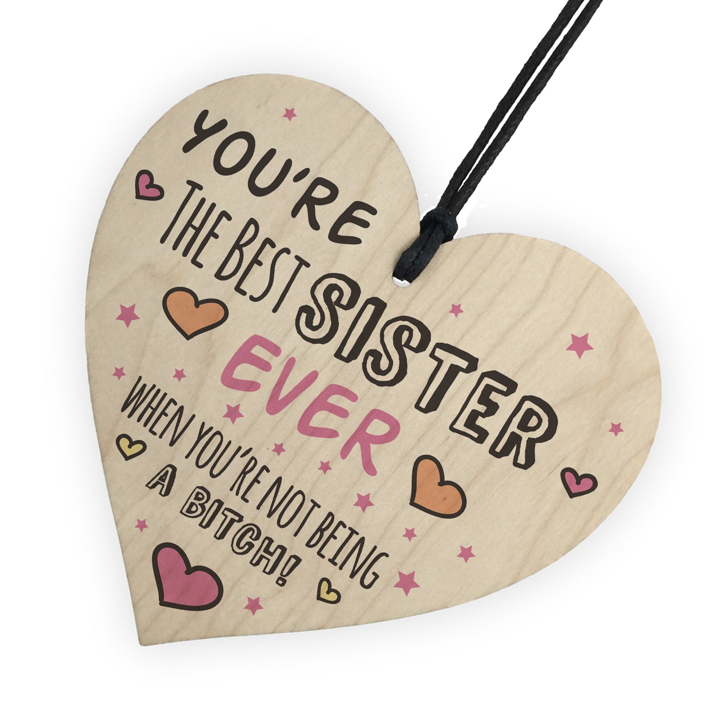 Best Sister Wooden Heart Friendship Plaques Funny Birthday Gifts