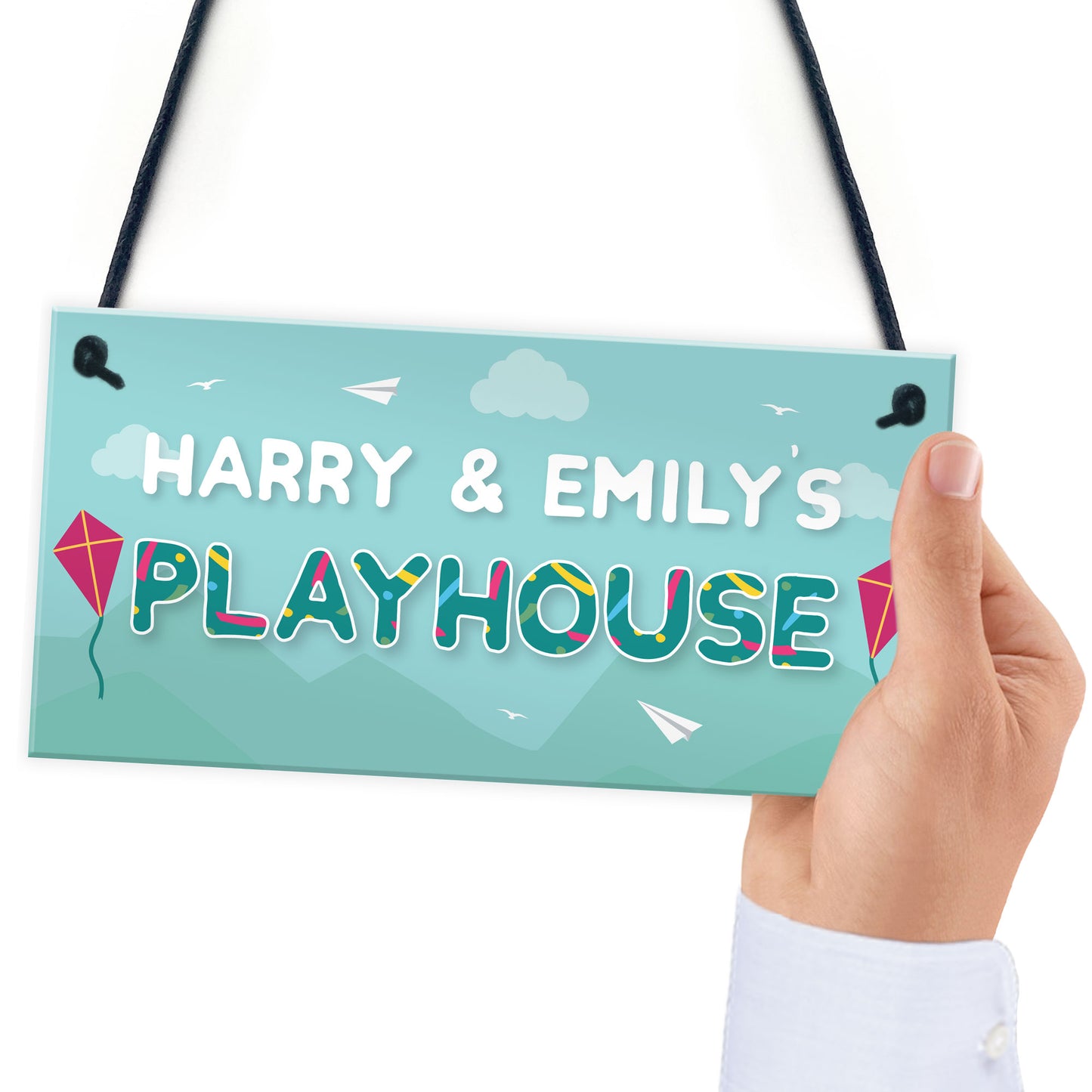 Personalised Any Name Playhouse Sign Childrens Playroom Bedroom