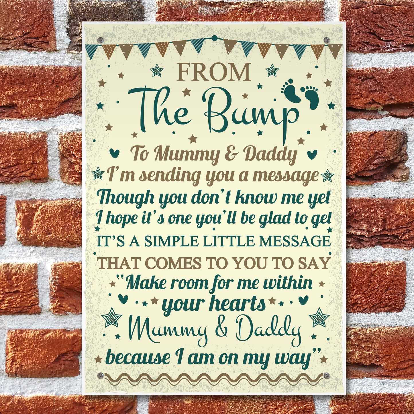 Baby Shower Gift Thank You Baby Bump Table Plaque Decoration