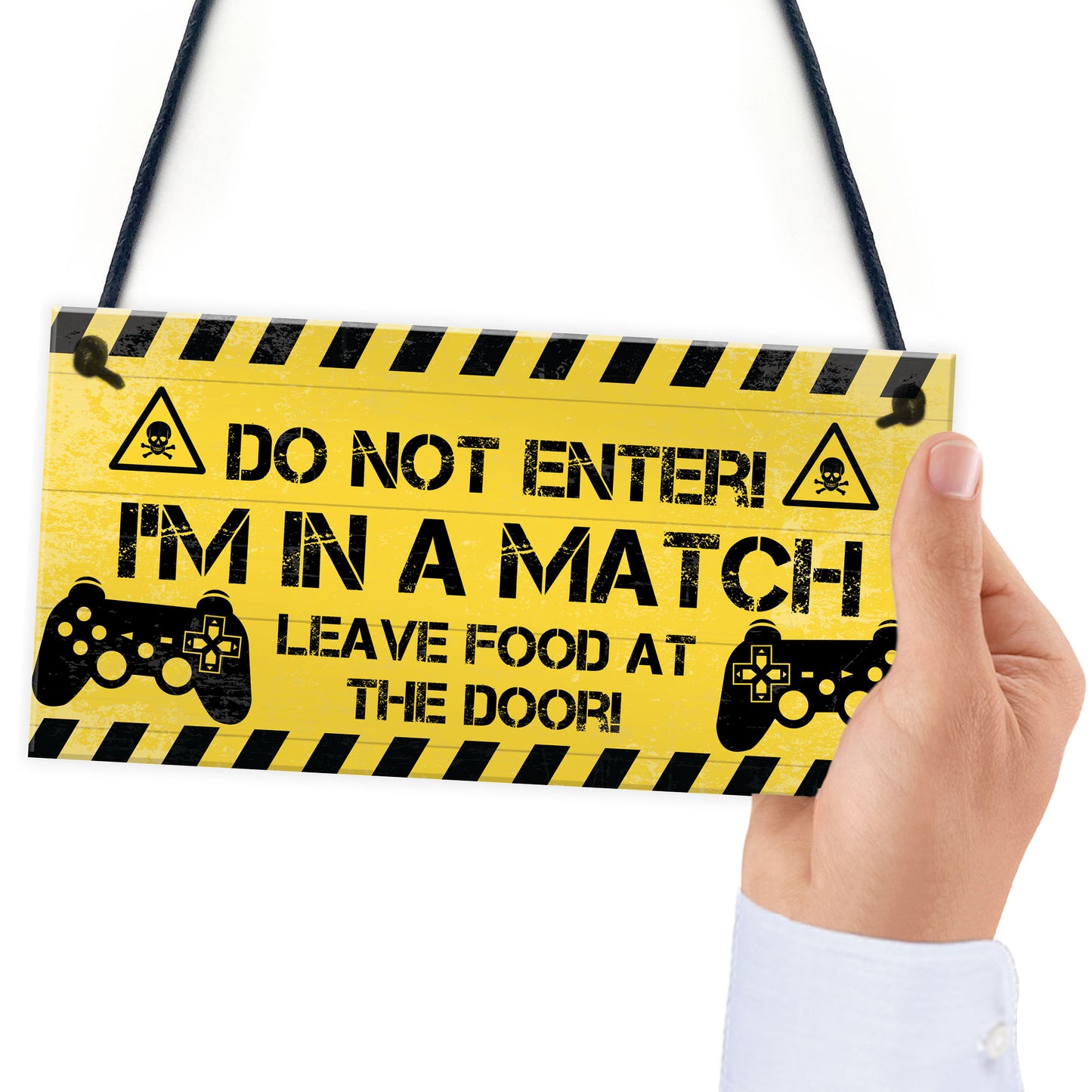 Gamer Warning Plaque Gaming Bedroom Accessories Novelty Sign