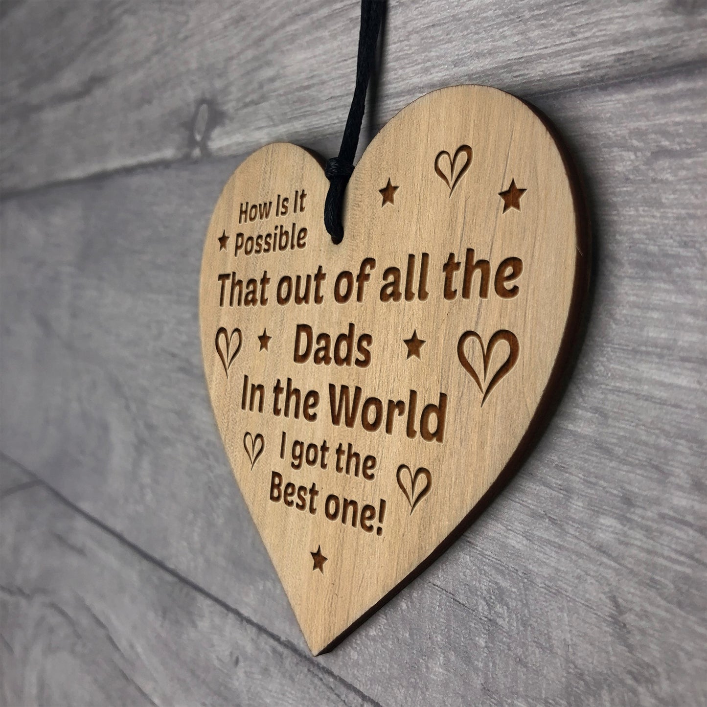 Funny Dad Gifts Birthday Fathers Day Gift For Him Engraved Heart