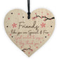 Friend Gifts For Christmas Pack of 4 Best Friend Wood Heart Gift