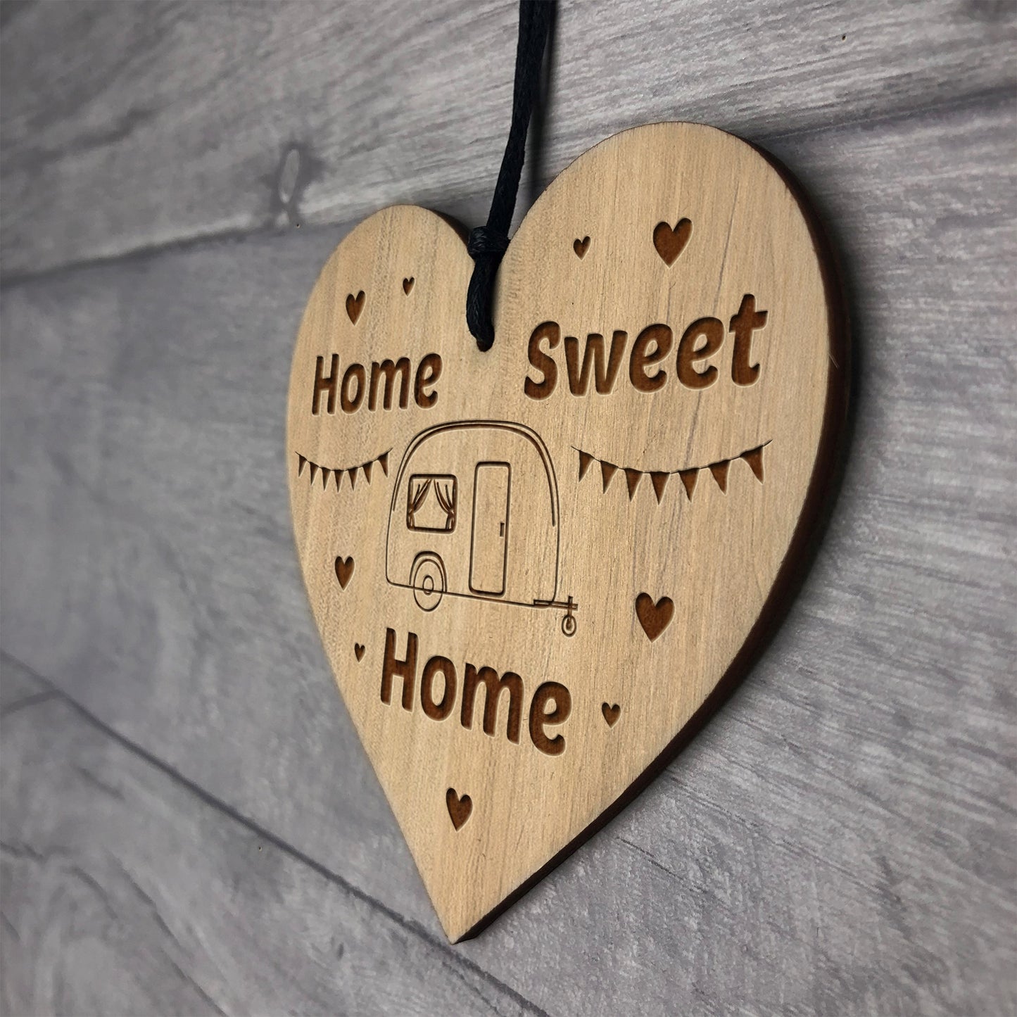 Caravan Sign Engraved Hanging Door Sign Home Sweet Home Gift
