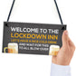 Lockdown Inn Funny Home Bar Sign Man Cave Garage Door Sign