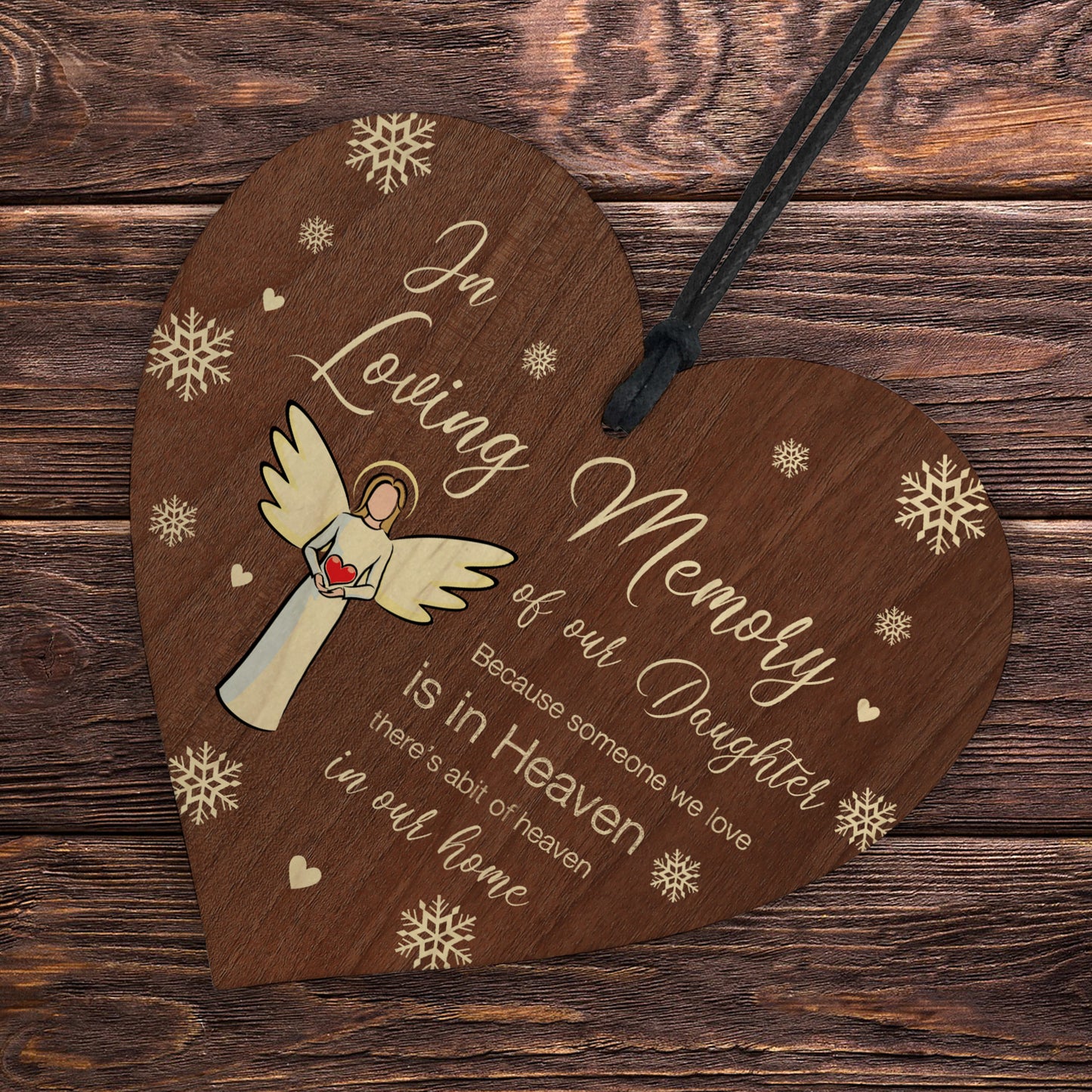 In Loving Memory of Daughter Memorial Bauble Ornaments Plaque