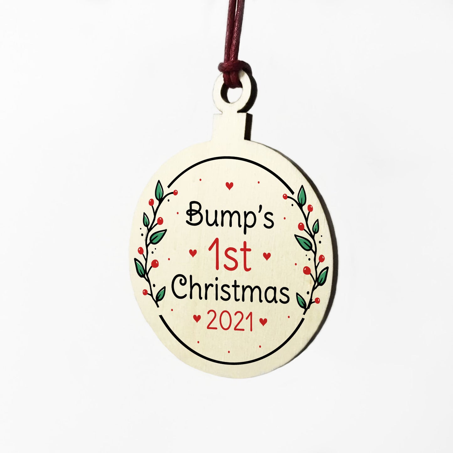 Bumps 1st Christmas Wood Decoration Christmas Tree Bauble