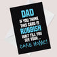 Funny Birthday Card For Dad Fathers Day Card From Daughter Son