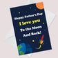 Fathers Day Card SPACE Moon Cheeky Dad Daddy Father Grandad