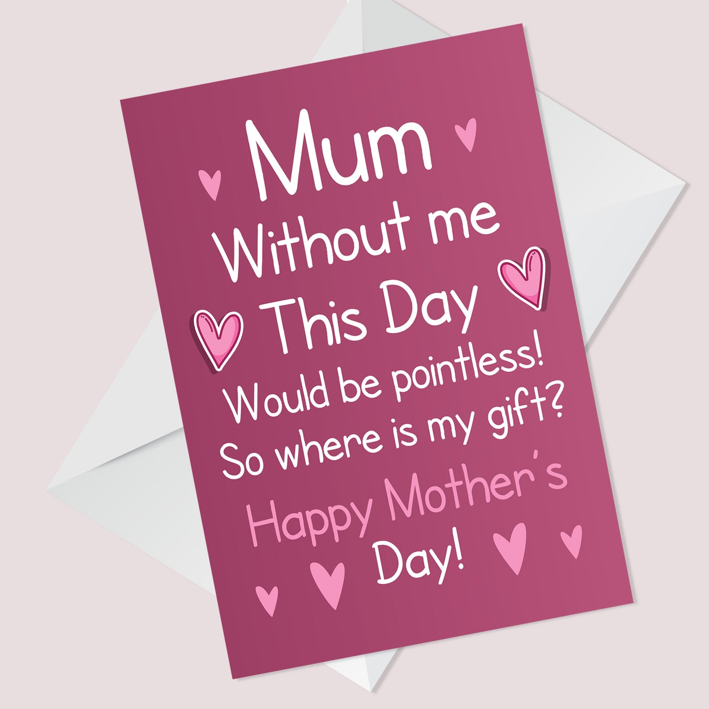 Funny Mothers Day Card From Son Daughter Rude Card For Mum