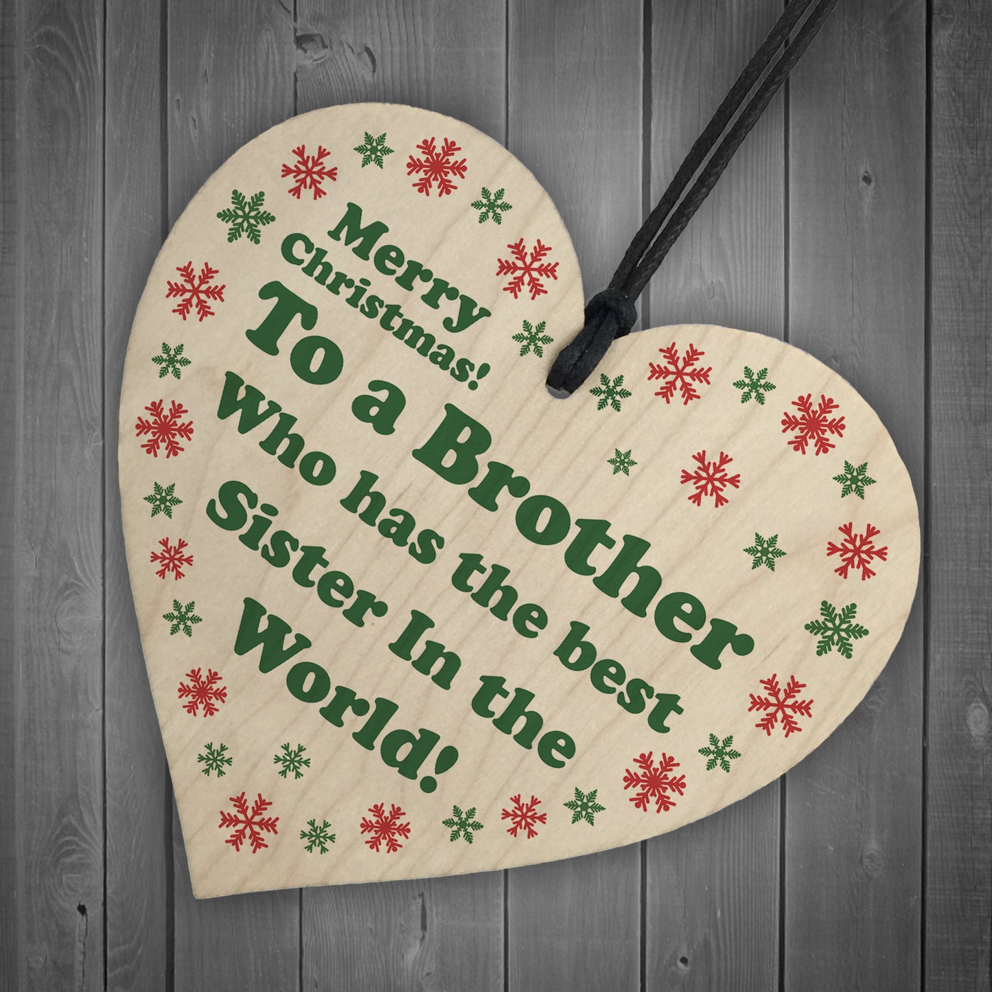 Merry Christmas Brother Novelty Gift From Sister Funny Decor