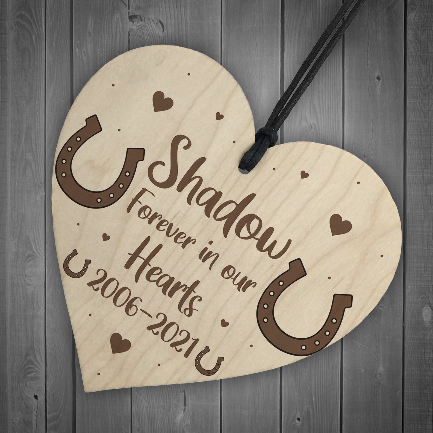 Memorial Bauble For Horse Heart Personalised Christmas Decor