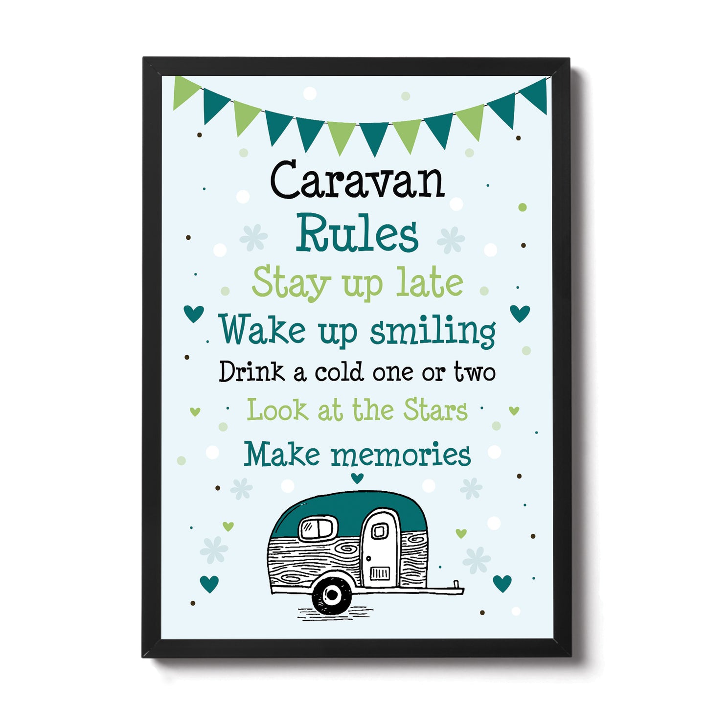 Caravan Rules Sign Novelty Caravan Sign Framed Print Retirement