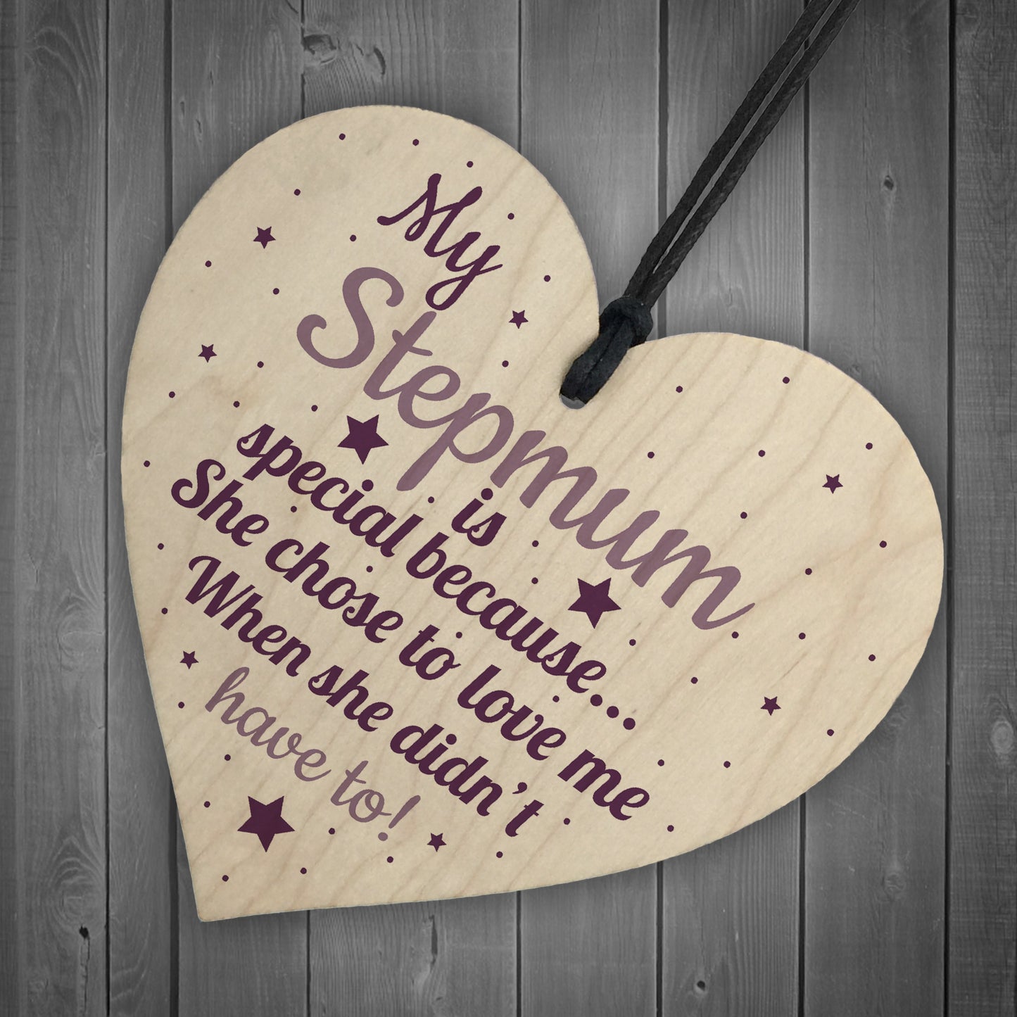 Handmade Special Stepmum Novelty Hanging Plaque Gifts For Mum