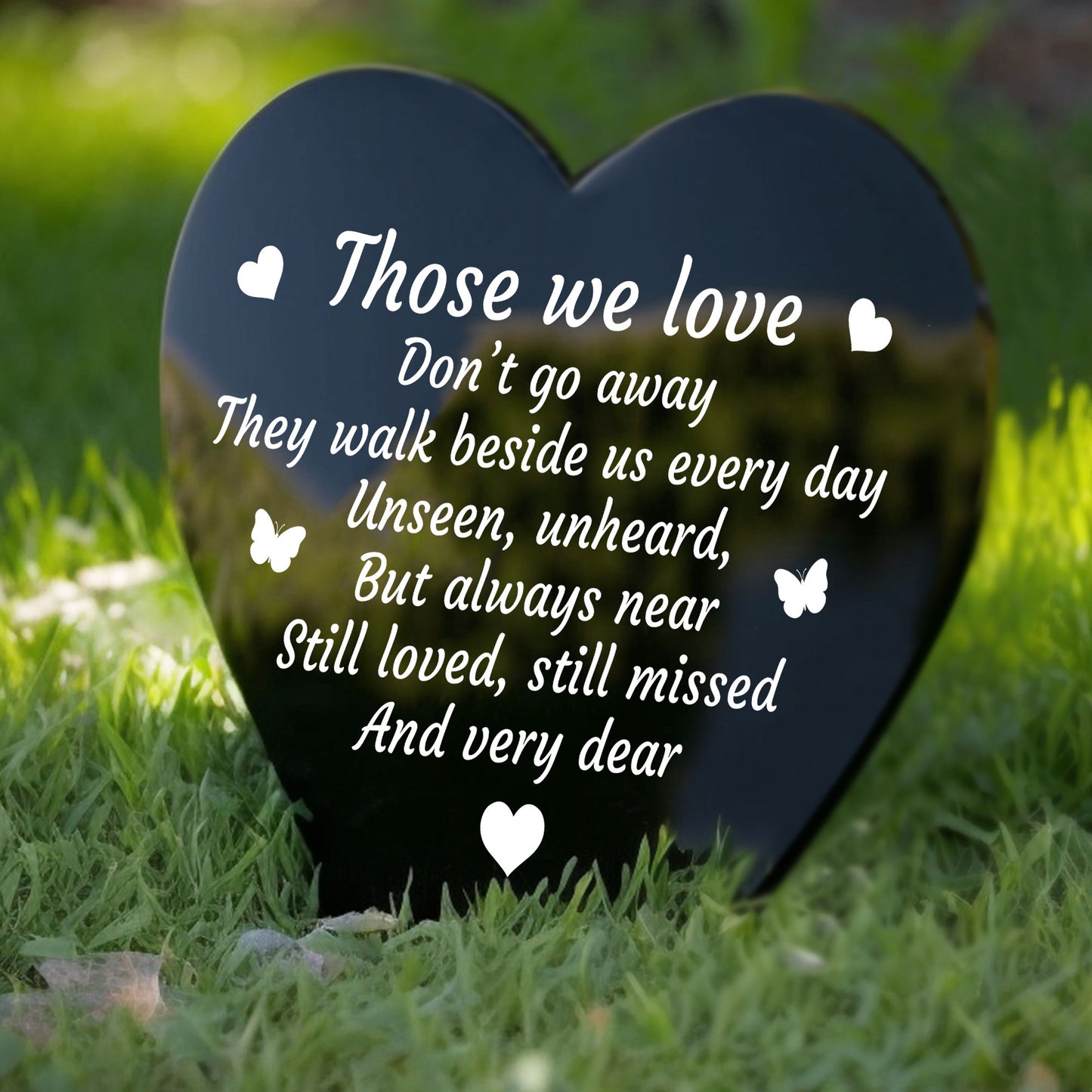 Graveside Memorial Heart Stake Plaque For Mum Dad Nan Grandad