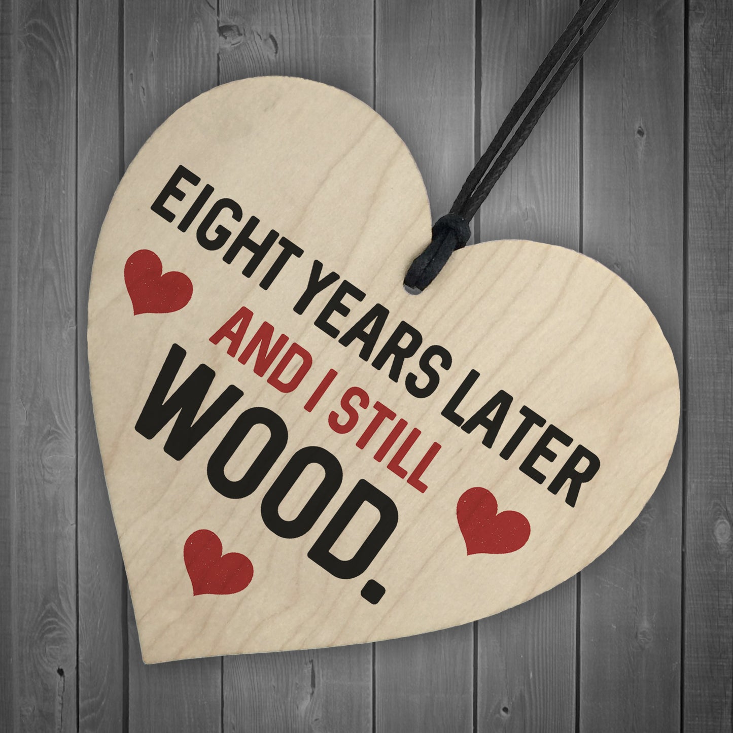 Funny 8th Anniversary Gift For Wife Husband Heart Gift For Him
