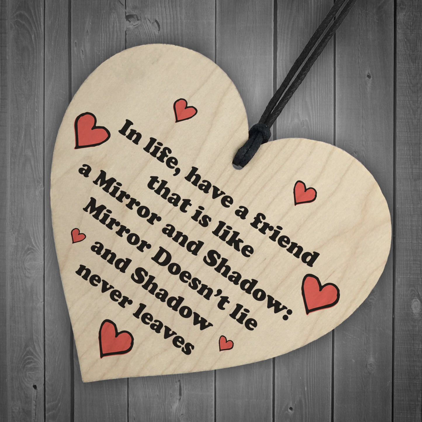 Friendship Gift For Best Friend Christmas Birthday Wood Heart