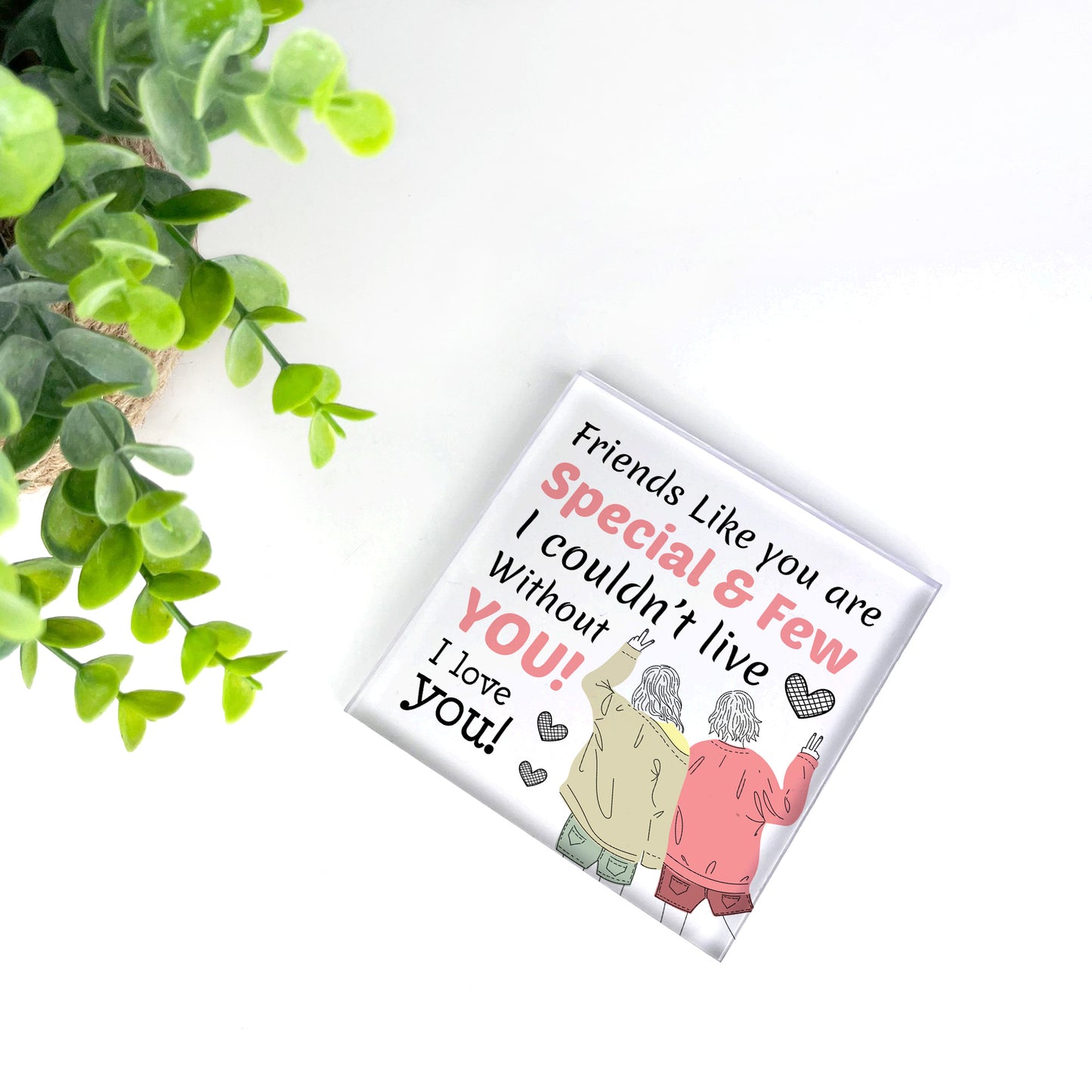 Christmas Gift for Friend Acrylic Plaque Best Friend Friendship