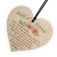 Thank You Maid Of Honour Wooden Heart Wedding Keepsake Gifts