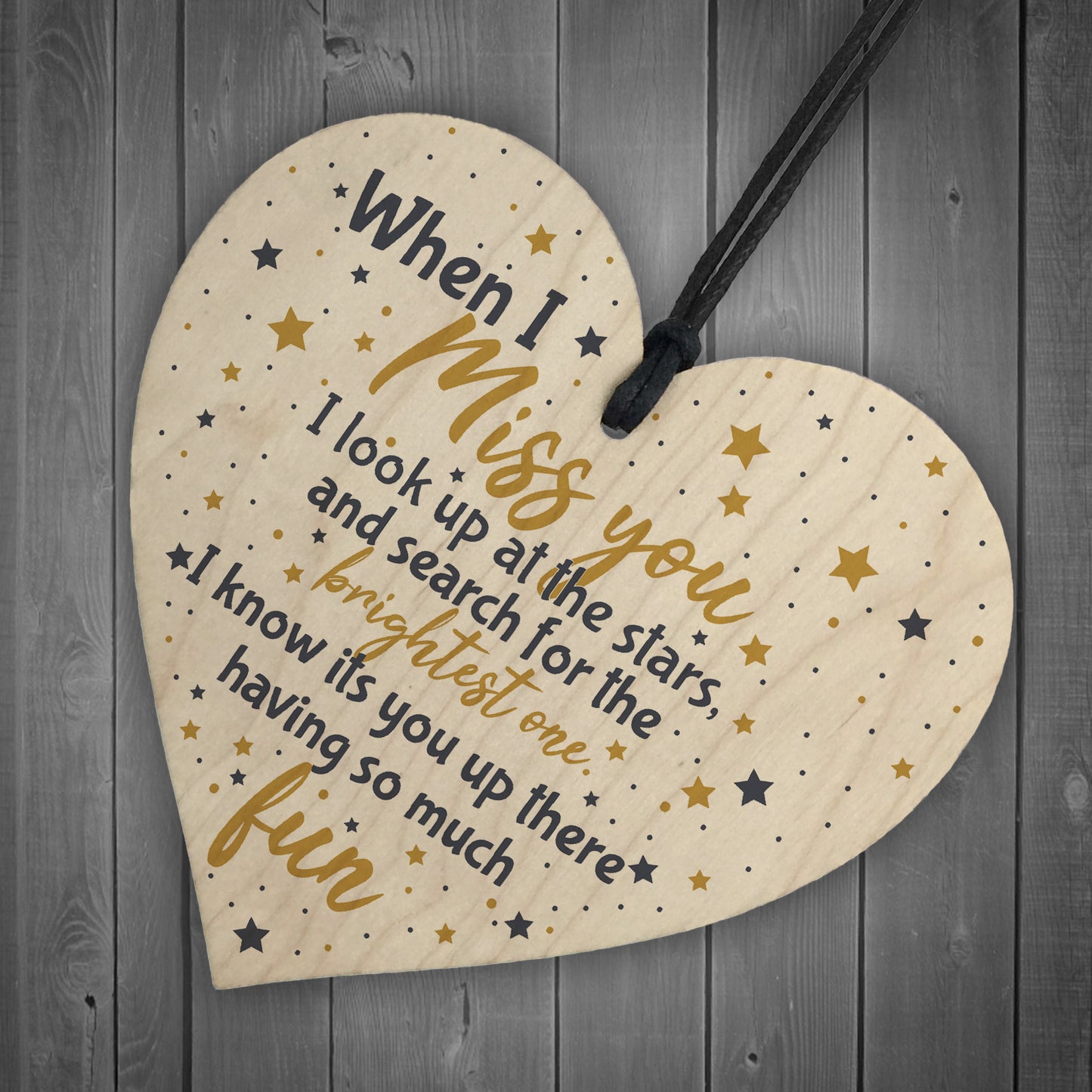 Miss You Memorial Decoration Mum Dad Grandad Grandma Nan Sign