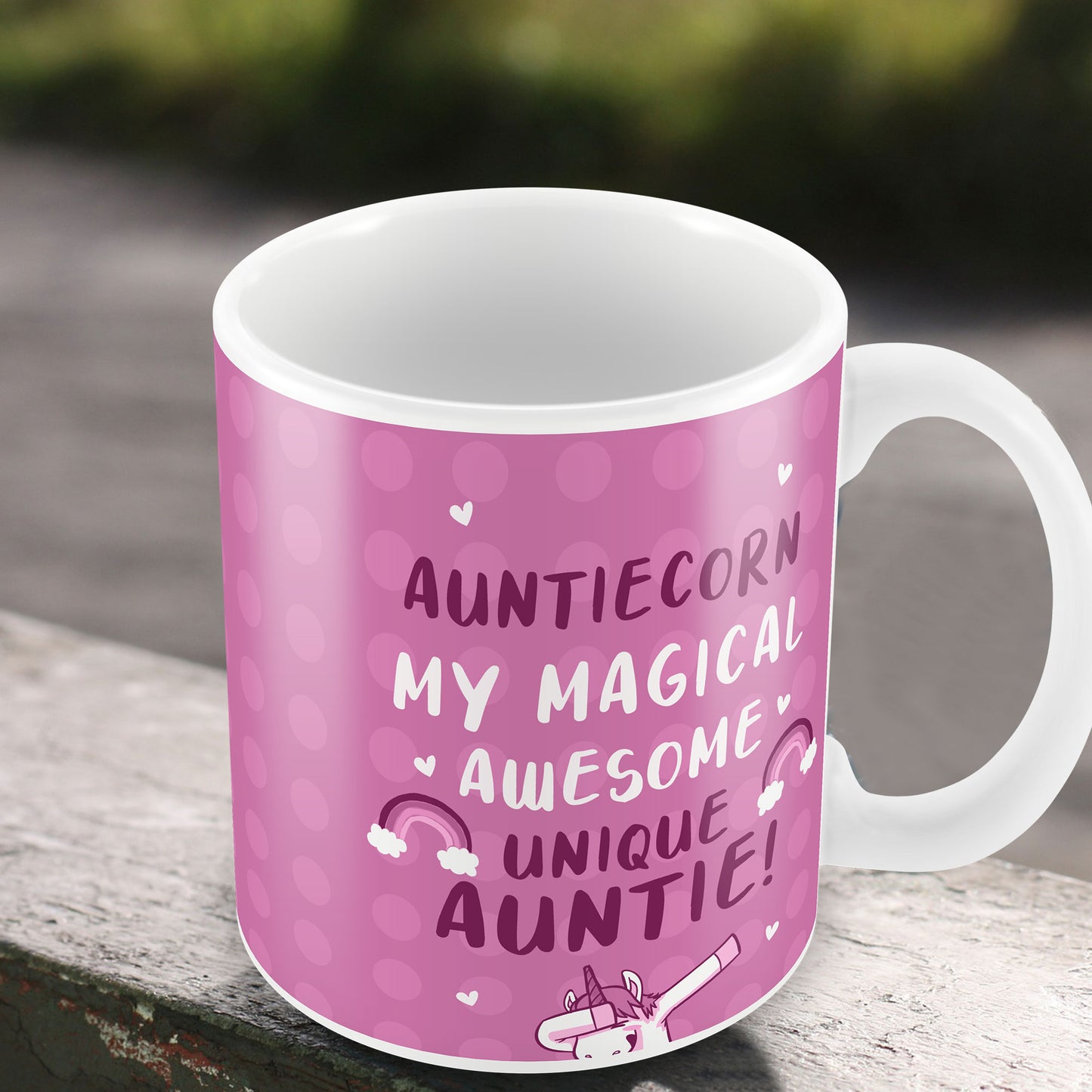 Funny Auntie Gift For Birthday Christmas Mug Unicorn Novelty