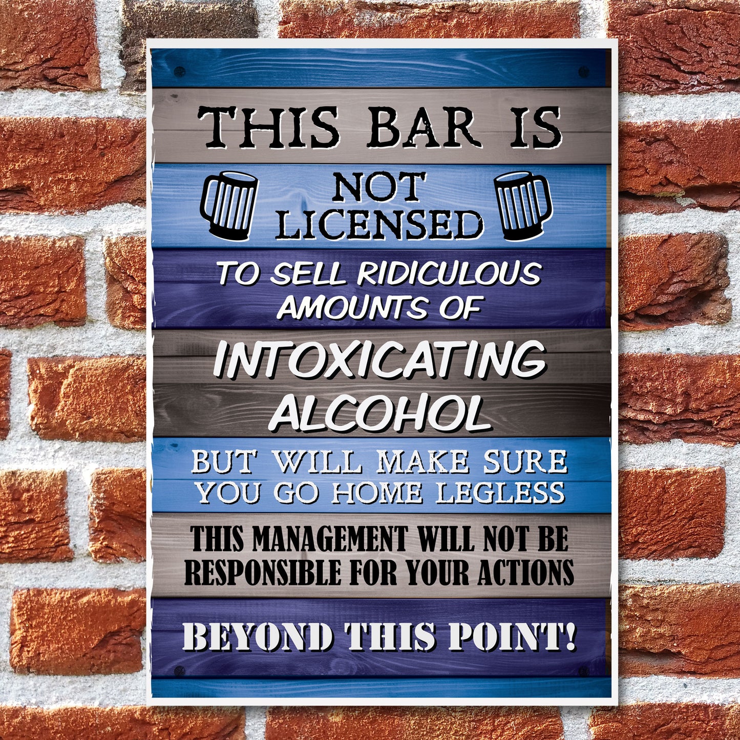 Funny Hanging Bar Sign For Man Cave Home Bar Shed Pub Wall Sign
