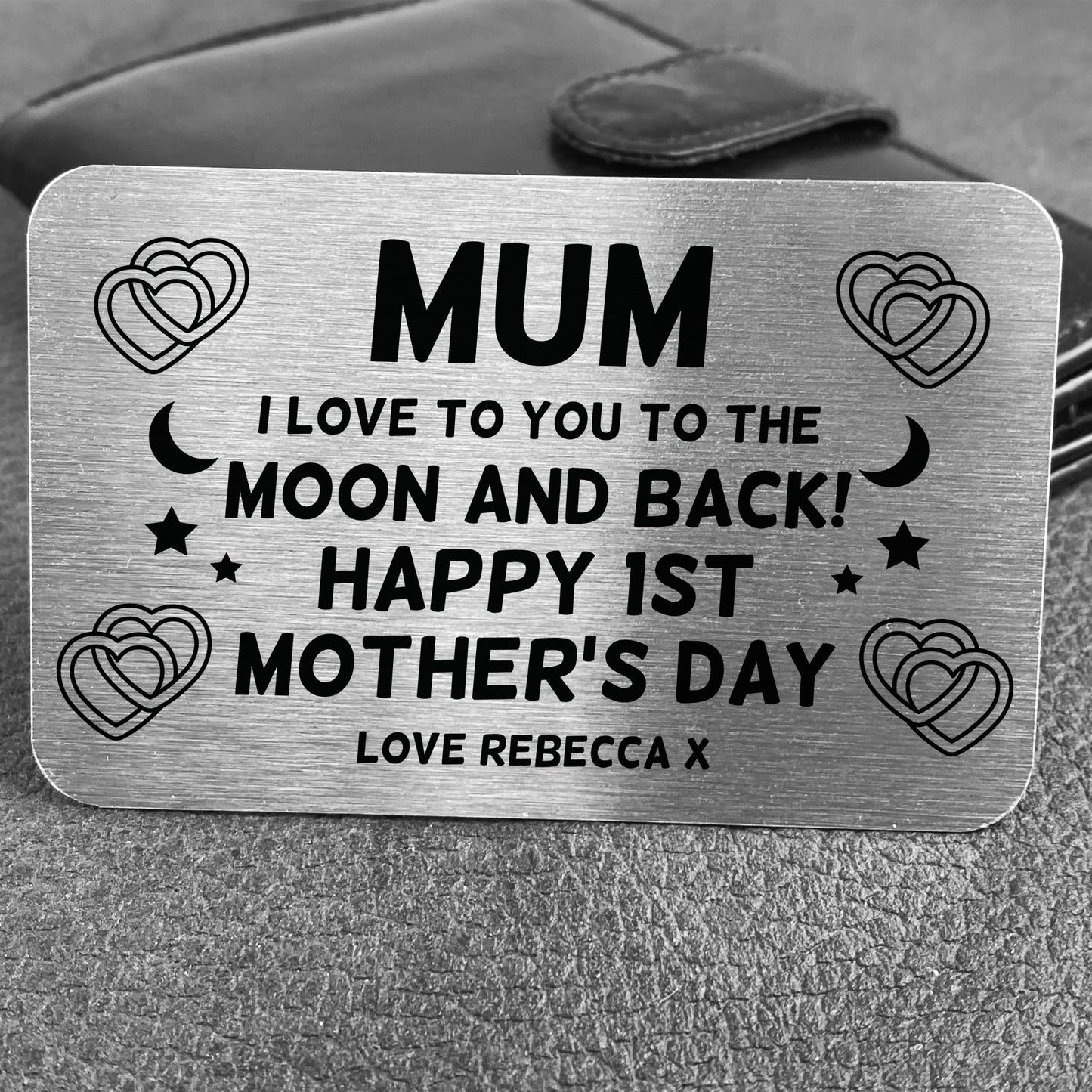 PERSONALISED 1st Mothers Day Gift From Daughter Son Wallet Card