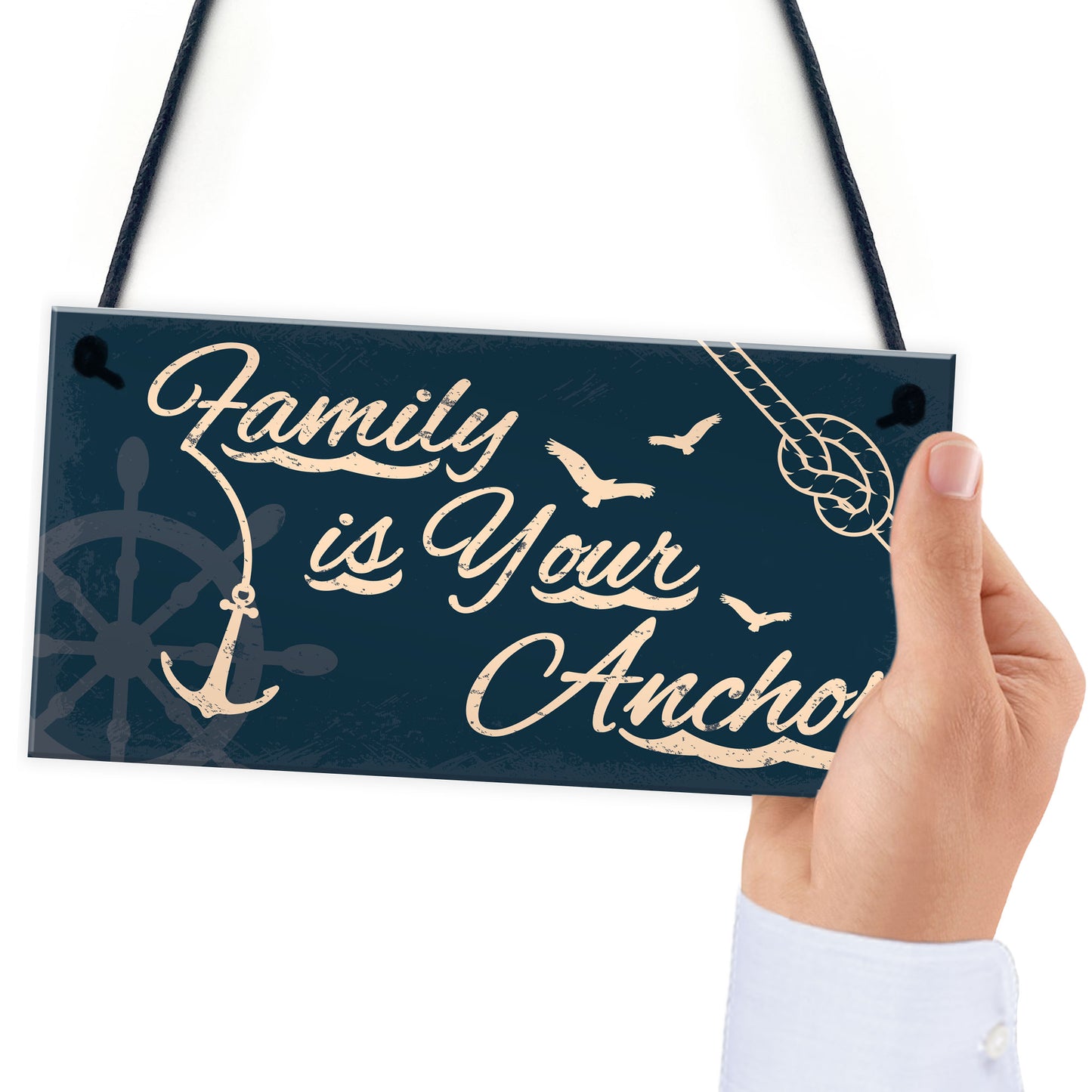 Seaside Family Is Your Anchor Shabby Hanging Plaque Decor Gifts