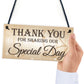 Thank You Sharing Our Special Day Hanging Wedding Plaque Gift