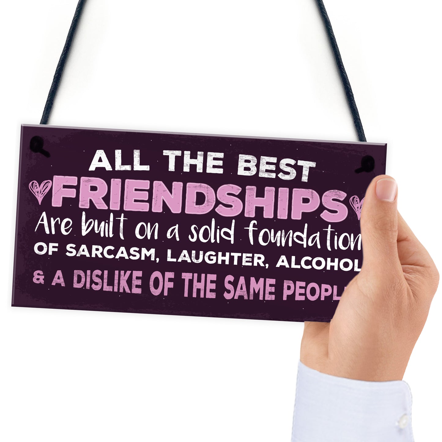 Friendship Sign Best Friend Plaque Funny Novelty Alcohol Gift