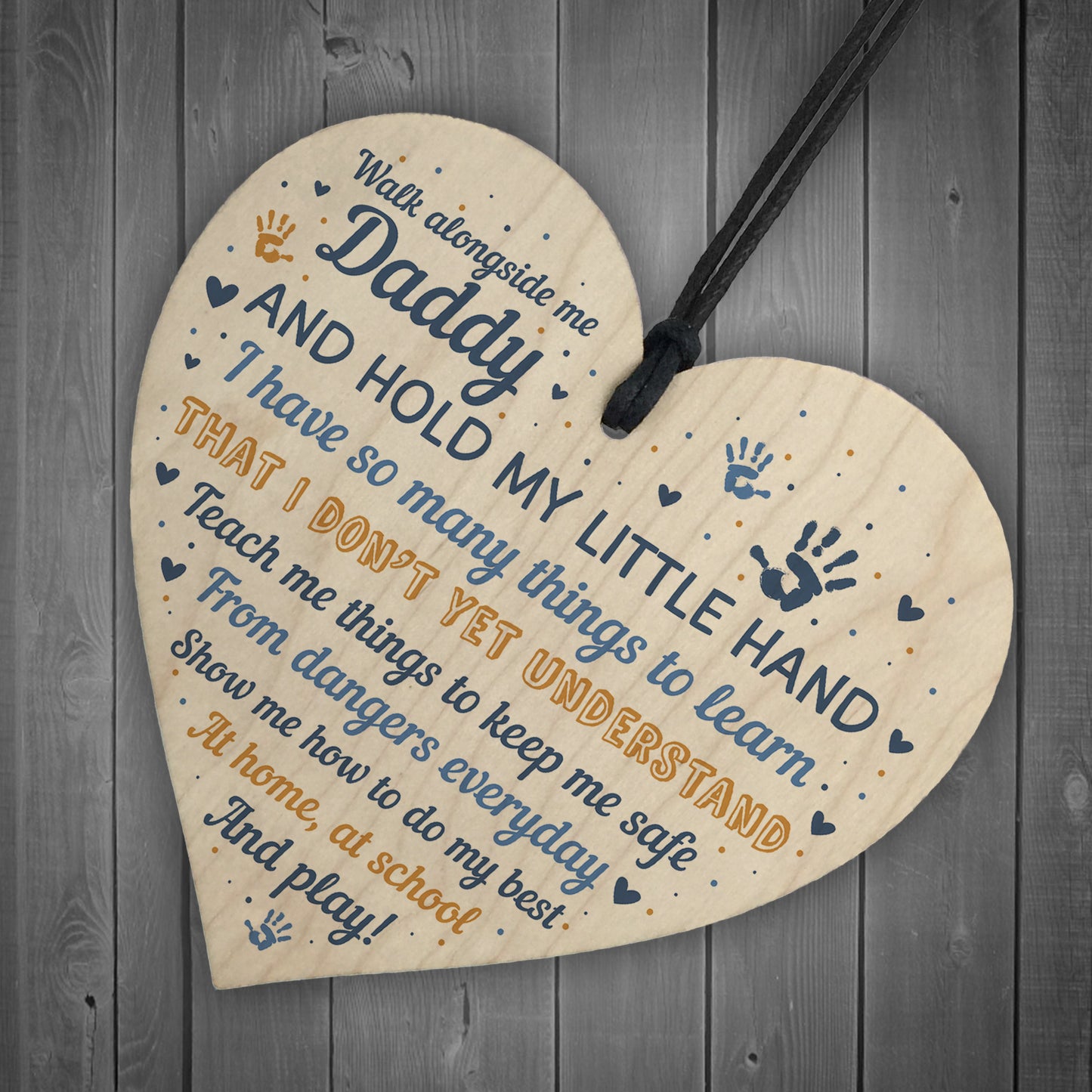 Daddy To Be Cards From Bump Wooden Heart Fathers Day Gift Sign