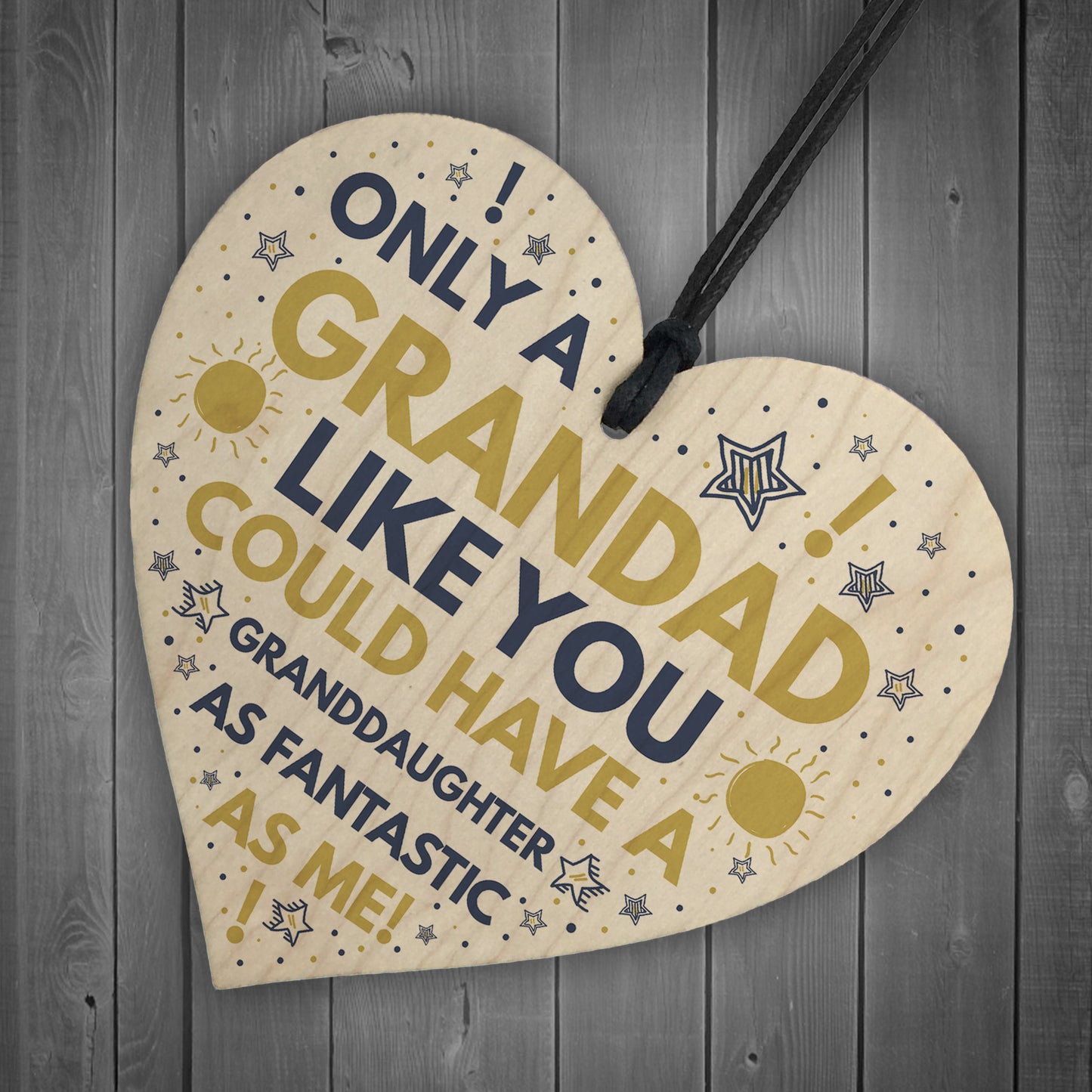 Funny Grandad Birthday Christmas Gift From Granddaughter Plaque