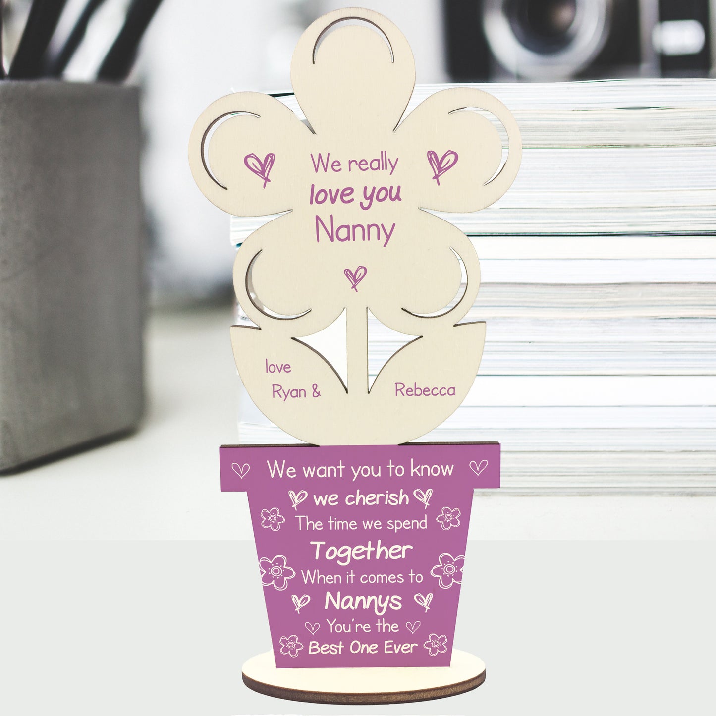 Personalised Nanny Poem Gift For Birthday Mothers Day Flower