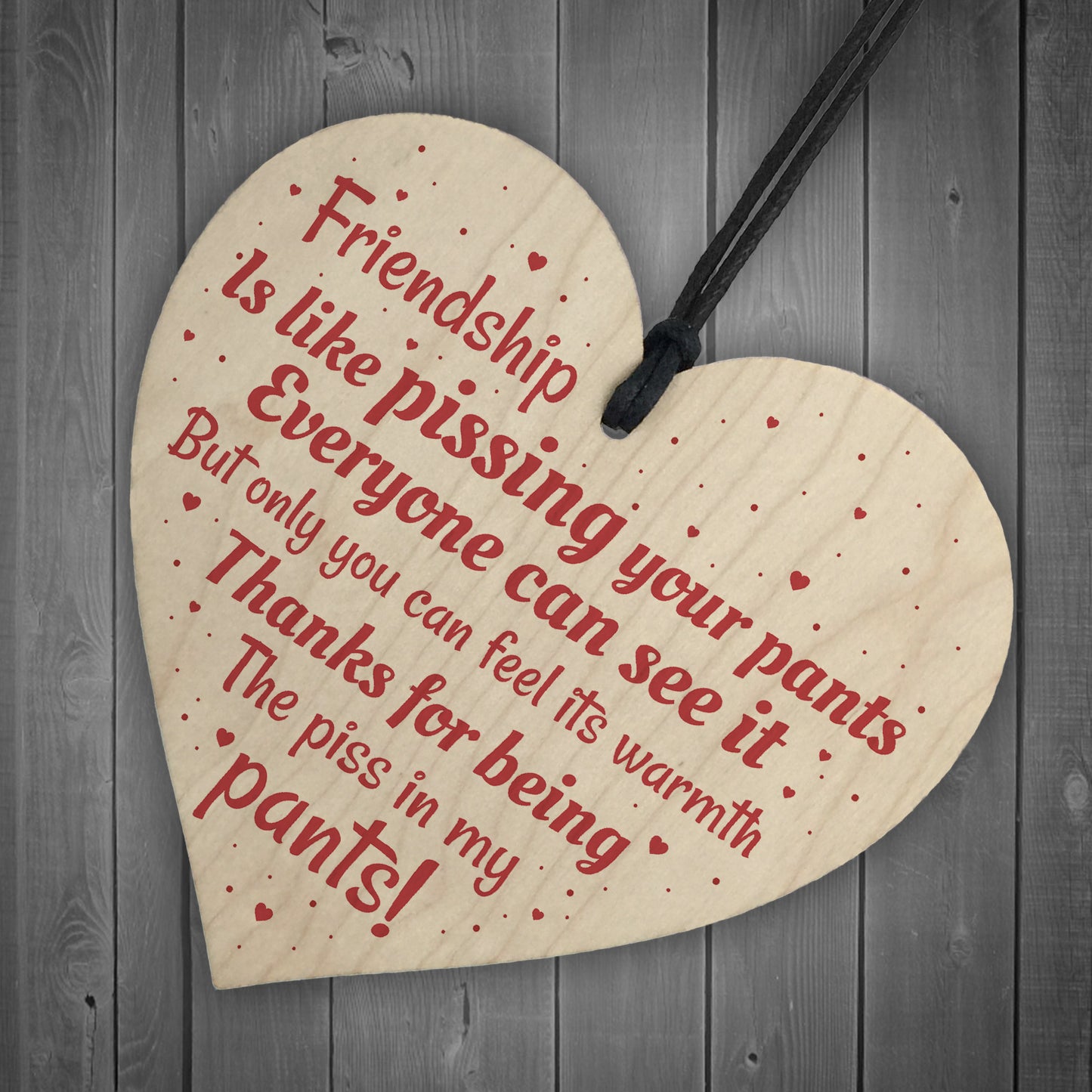 Friendship Best Friend Gift Funny Thank You Birthday Wooden Gift
