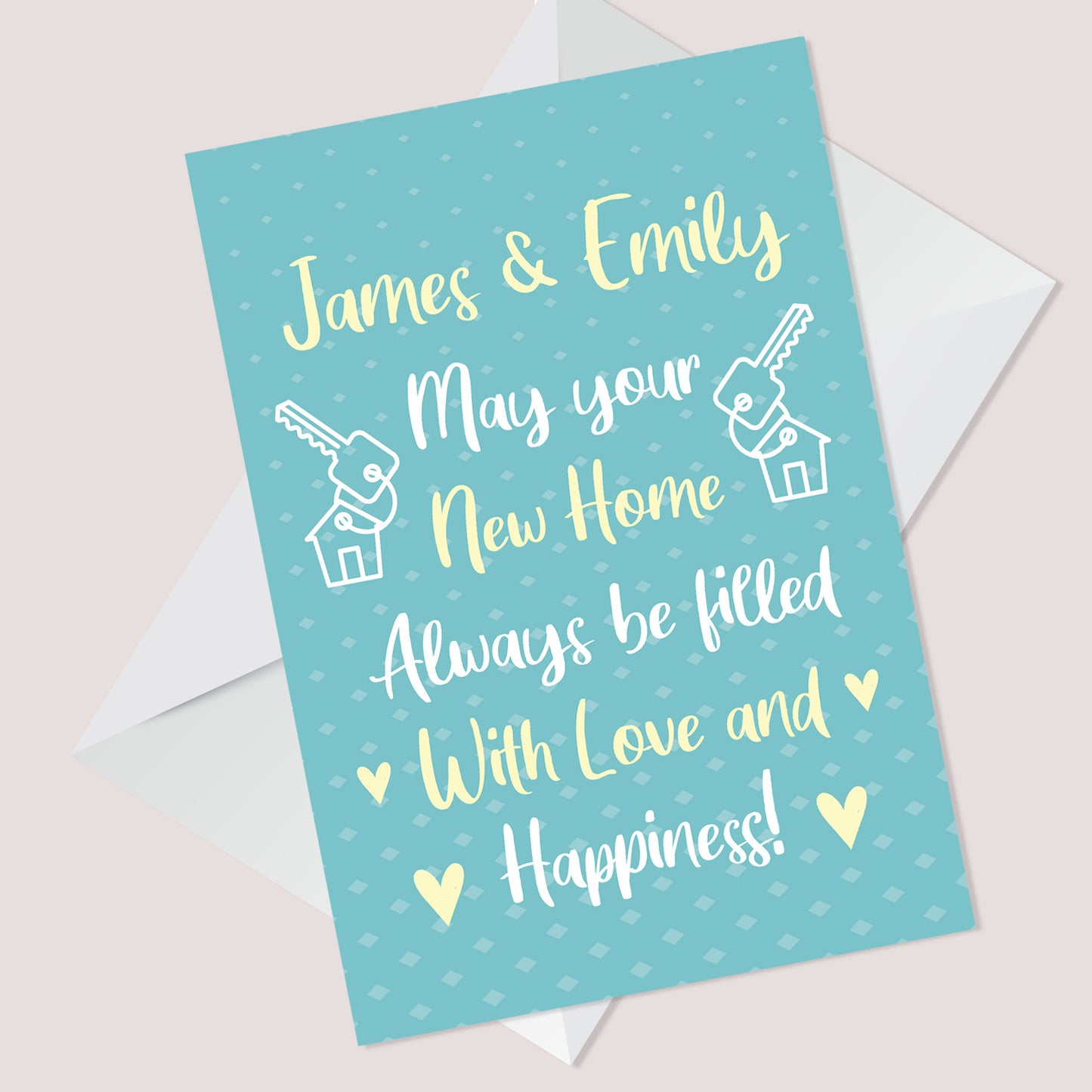 Personalised New Home Card For Couple Friend Congratulations