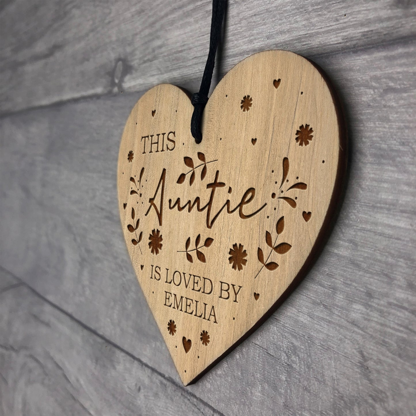 Auntie Gifts For Birthday Christmas Personalised Engraved Heart