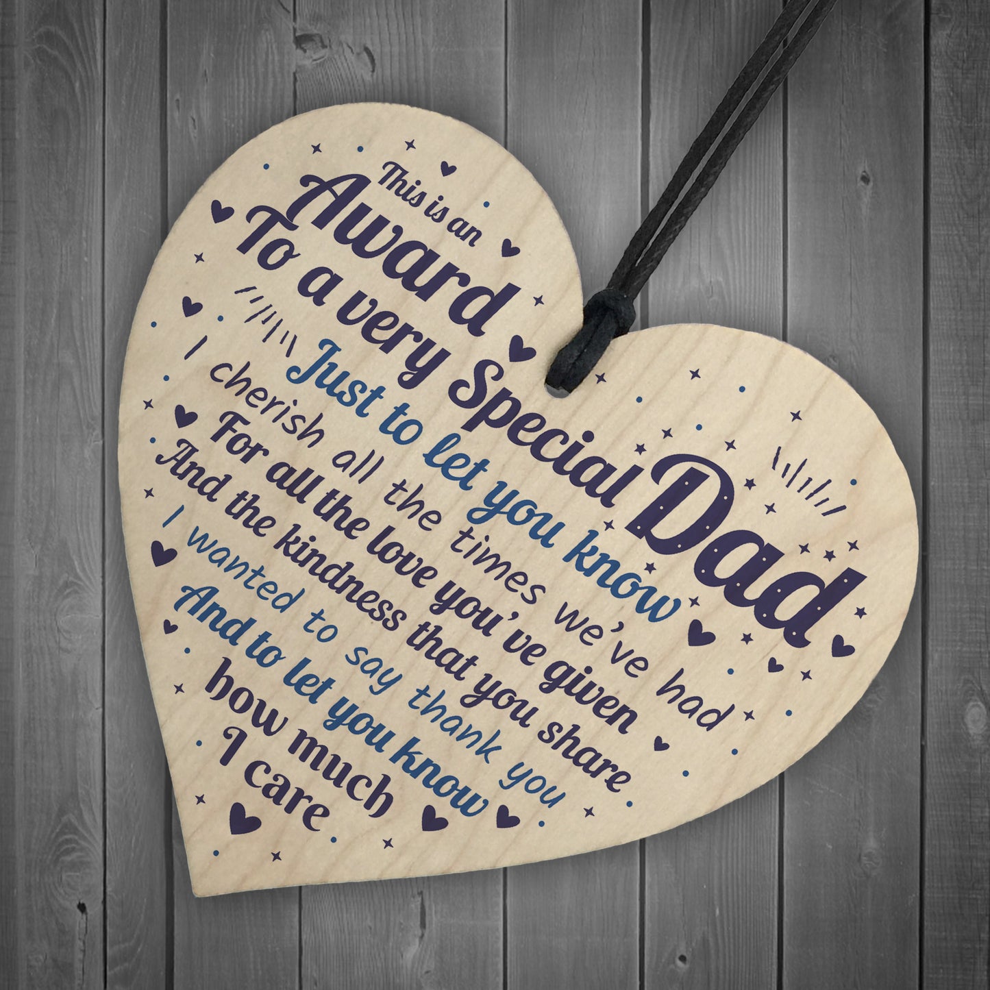 Dad Christmas Presents Wooden Heart Birthday Gifts For Daddy