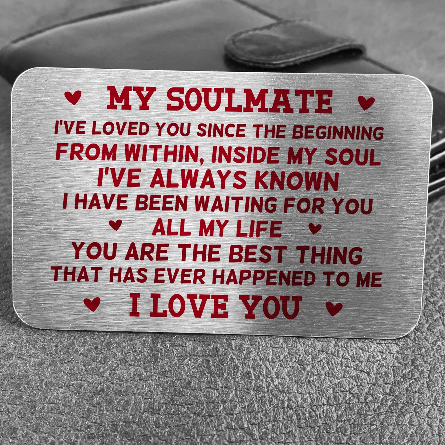 Soulmate Gift Wallet Card Insert Anniversary Gift For Him Her