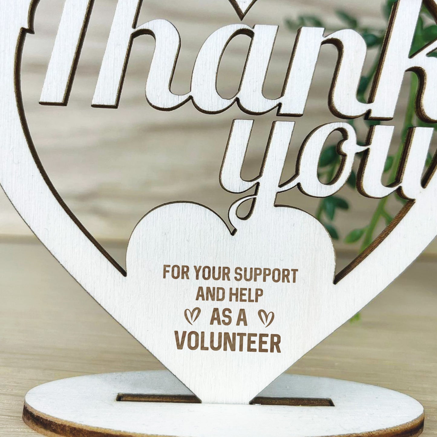 Thank You Gifts For Volunteer Engraved Heart Thank You Gift