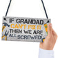 Grandad Fix It Man Cave Sign Garage Shed Wall Sign Birthday Xmas