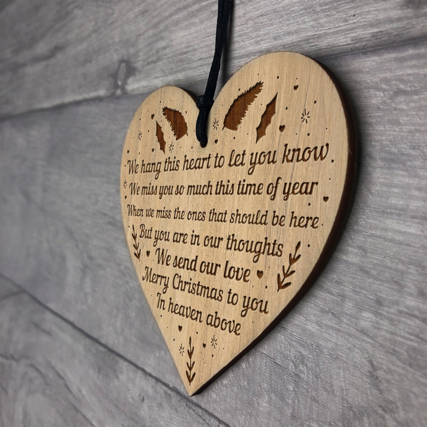 Christmas Memorial Hanging Bauble Engraved Tree Decoration