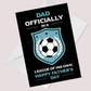 Fathers Day Card Football Themed Funny Dad Card From Daughter