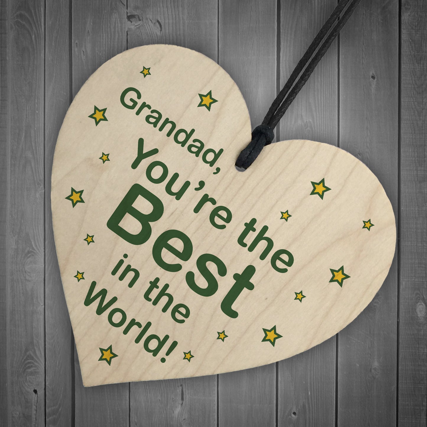 Best Grandad Gifts Wood Heart Fathers Day Birthday Gift