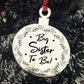 Big Sister To Be Hanging Christmas Tree Bauble Gift New Baby