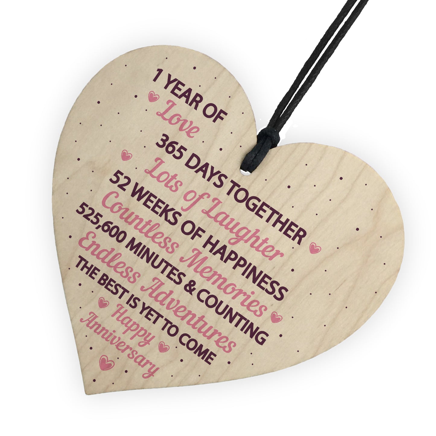 1st Wedding Anniversary Gift Wood Heart First Wedding Gift Wife