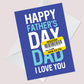 Dad Fathers Day Card Funny Fathers Day Card Funny Card Reduced