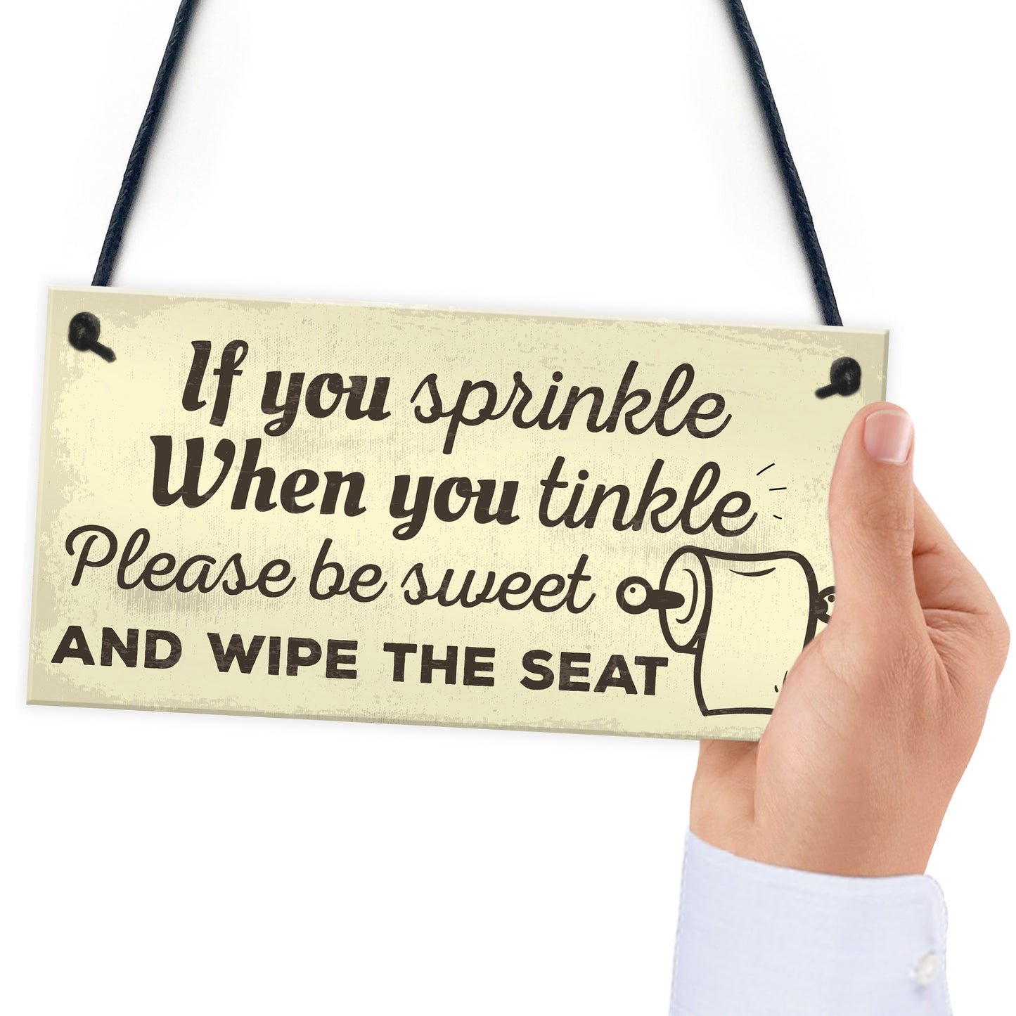 Funny Toilet Bathroom Sign For Door Hanging Plaque For House