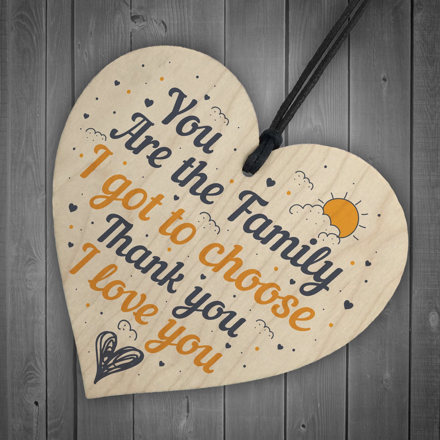 Best Friend Family Friendship Gift Wooden Heart Sign Birthday