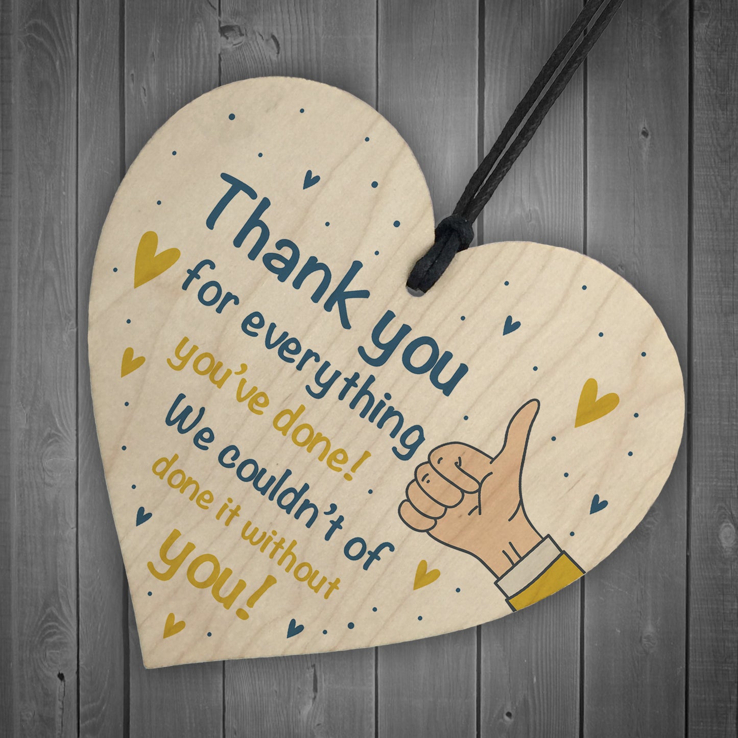 Thank You Gift For Colleague Wood Heart Gift For Nurse Teacher